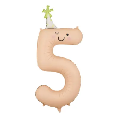Sifferballong Partyhatt - Siffra 5