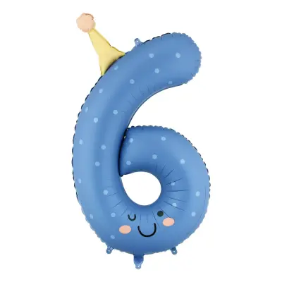 Sifferballong Partyhatt - Siffra 6