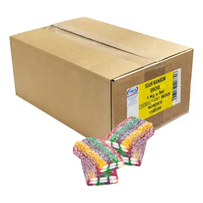 Sour Rainbow Bricks Storpack - 3 kg