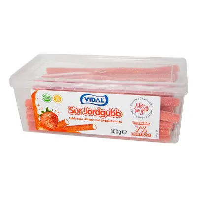 Sura Jordgubbsstänger - 300 gram