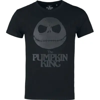 The Nightmare Before Christmas - Disney T-shirt - Pumpakungens ansikte 3D - S XXL - för Herr - svart