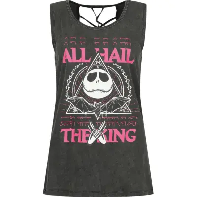 The Nightmare Before Christmas - Disney Topp - All Hail The Pumpkin King - S XL - för Dam - mörkgrå
