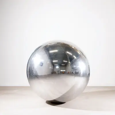 Uppblåsbar Spegelboll Silver - 100 cm