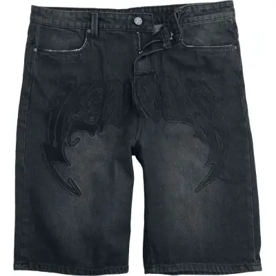 Favela Shorts - AVES BLACK DENIM JORTS - 30 38 - för Herr - svart