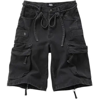 Forplay Shorts - Oversize Cargo Shorts grey washed - 29 40 - för Herr - mörkgrå