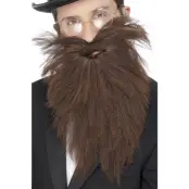 Långt Skägg Med Mustasch Brun