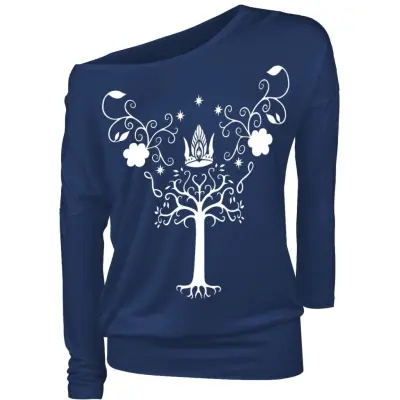 Sagan om Ringen Långärmad tröja - Tree Of Gondor - S - för Dam - blå