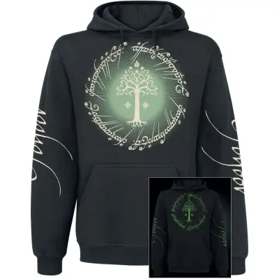 Sagan om Ringen Luvtröja - Gondor - M XXL - för Herr - svart