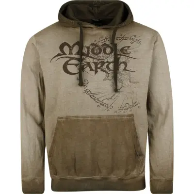 Sagan om Ringen Luvtröja - Middle Earth - S XXL - för Herr - ljusgrön