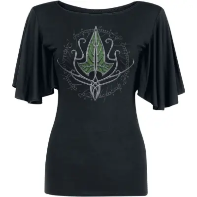 Sagan om Ringen T-shirt - Frodo Leaf - L XXL - för Dam - svart