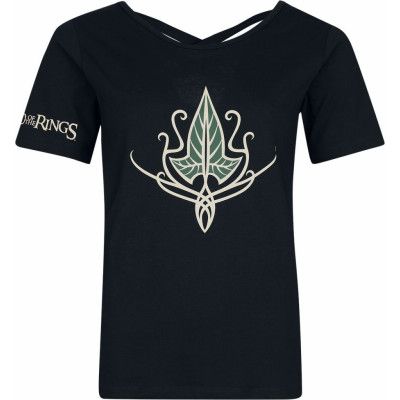 Sagan om Ringen T-shirt - Leaf of Lorien - S XXL - för Dam - svart