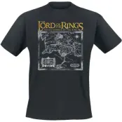 Sagan om Ringen T-shirt - Map Fellowship - L 4XL - för Herr - svart
