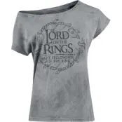 Sagan om Ringen T-shirt - Middle Earth Map - S XXL - för Dam - grå