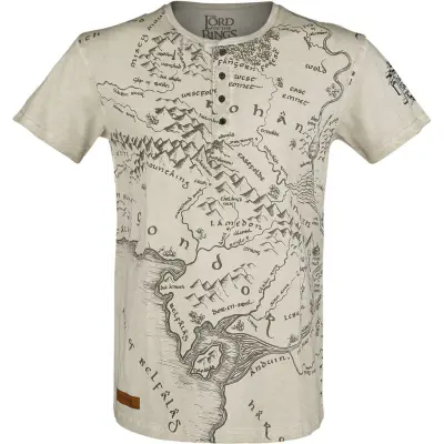 Sagan om Ringen T-shirt - Middle Earth - S XXL - för Herr - grå