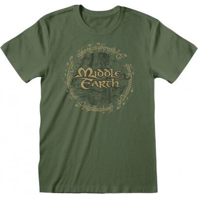 Sagan om Ringen T-shirt - Middle Earth - S XL - för Herr - oliv