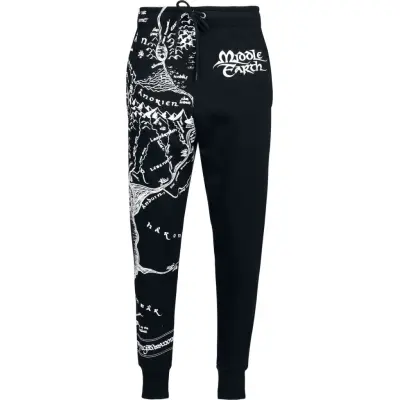 Sagan om Ringen Träningsbyxor - Gondor / Rohan Map - S 3XL - för Herr - svart