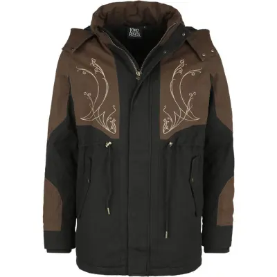 Sagan om Ringen Vinterjacka - Elven Warriors - M XXL - för Herr - svart/brun