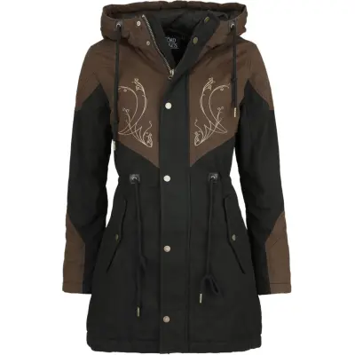 Sagan om Ringen Vinterjacka - Elven Warriors - S XXL - för Dam - svart/brun