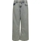 Urban Classics Jeans - Ladies Low Waist Baggy Fit Denim - 28 31 - för Dam - blågrå