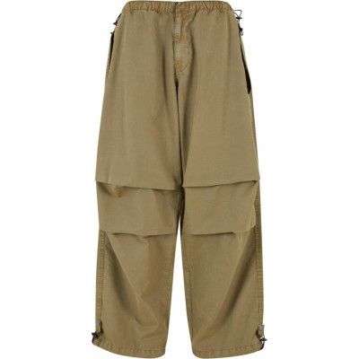 Urban Classics Tygbyxor - Ladies Cotton Parachute Pants - S XL - för Dam - oliv