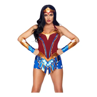 Amerikansk Superhjältinna Dam Maskeraddräkt - Medium