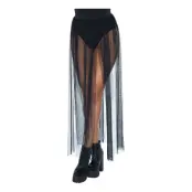 Kjol med Slits Lång Svart - Small/Medium