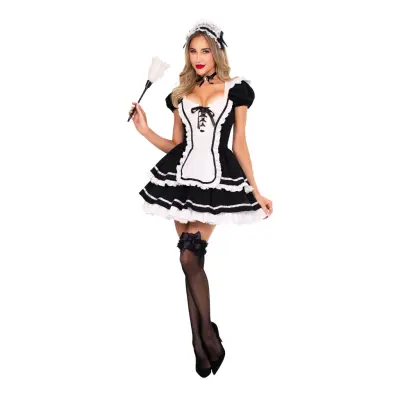 Maid to Flirt Klänning Deluxe Maskeraddräkt - Small