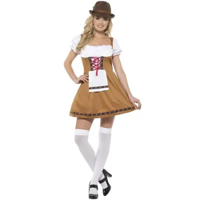 Sexig Oktoberfest/Tyrolerklänning M
