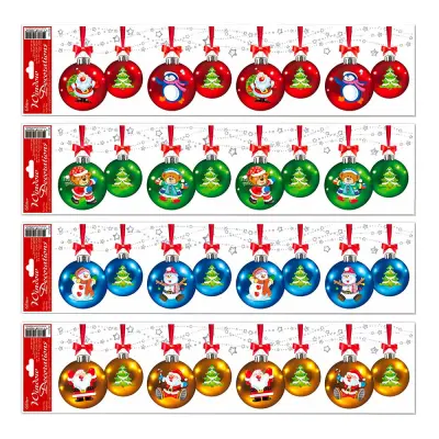 Fönsterstickers Julkulor
