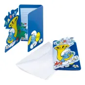 Inbjudningskort Smurfarna - 6-pack