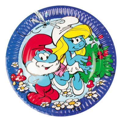 Pappersassietter Smurfarna - 8-pack