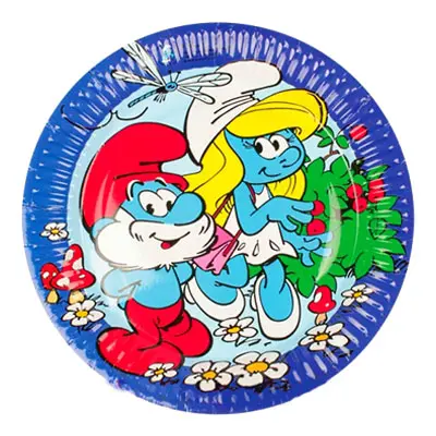 Papperstallrikar Smurfarna - 8-pack