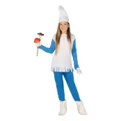 Smurf Klänning Barn Maskeraddräkt - Small