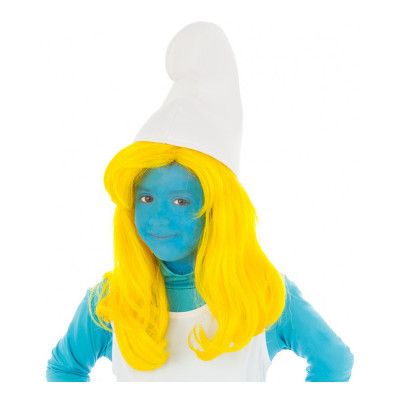 Smurfan Gul Barnperuk - One size