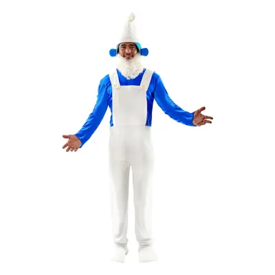 Trädgårdstomte Blå Maskeraddräkt - X-Large