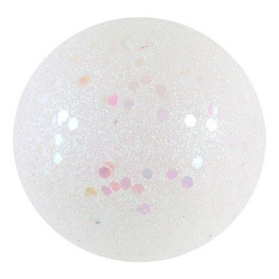 Dekorationsbollar Vit/Glitter - 10-pack