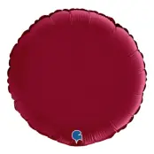 Folieballong Rund Satin Cherry - 46 cm