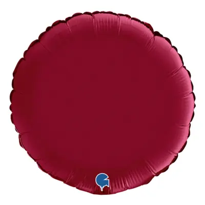 Folieballong Rund Satin Cherry - 91 cm