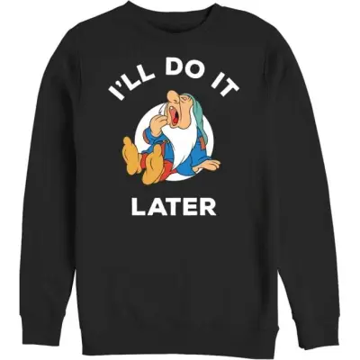 Snövit - Anime Sweatshirt - Do it later - S 3XL - för Herr - svart