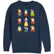 Snövit - Anime Sweatshirt - Pixel Dwarf - S 3XL - för Dam - marinblå
