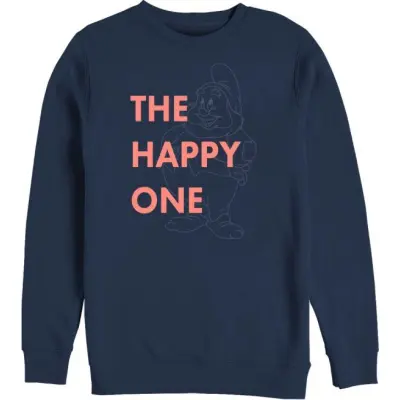 Snövit - Anime Sweatshirt - The Happy One - S 3XL - för Dam - marinblå