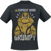 Snövit - Anime T-shirt - Snövit och de sju dvärgarna - Current Mood - Grumpy - S L - för Herr - svart