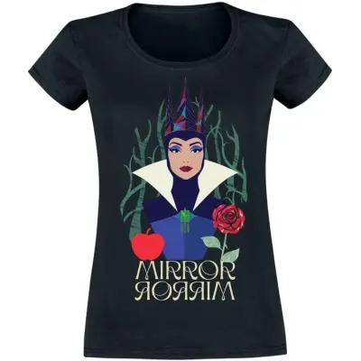 Snövit - Disney T-shirt - Mirror Mirror - S XXL - för Dam - svart