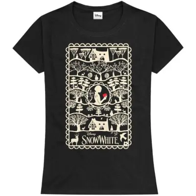 Snövit - Disney T-shirt - PaperCut - M XL - för Dam - svart