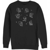 Snövit och de sju dvärgarna - Anime Sweatshirt - 7 Zwerge - S 3XL - för Herr - svart