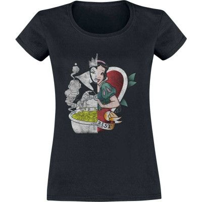 Snövit och de sju dvärgarna - Anime T-shirt - Snow Split - S XL - för Dam - svart