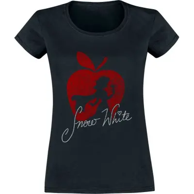 Snövit och de sju dvärgarna - Anime T-shirt - Snow White Silhouette - S XXL - för Dam - svart