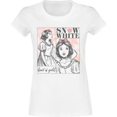 Snövit och de sju dvärgarna - Anime T-shirt - Tie dye Snövit - S L - för Dam - vit