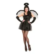 Ängel Svart Maskeraddräkt - Small