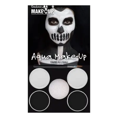 Ansiktsfärg Aqua Svart/Vit